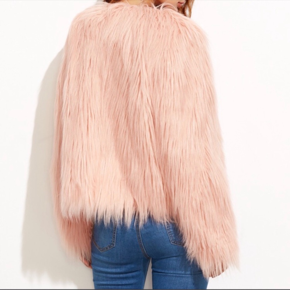 Pink Fur Jacket M - Picture 2 of 9